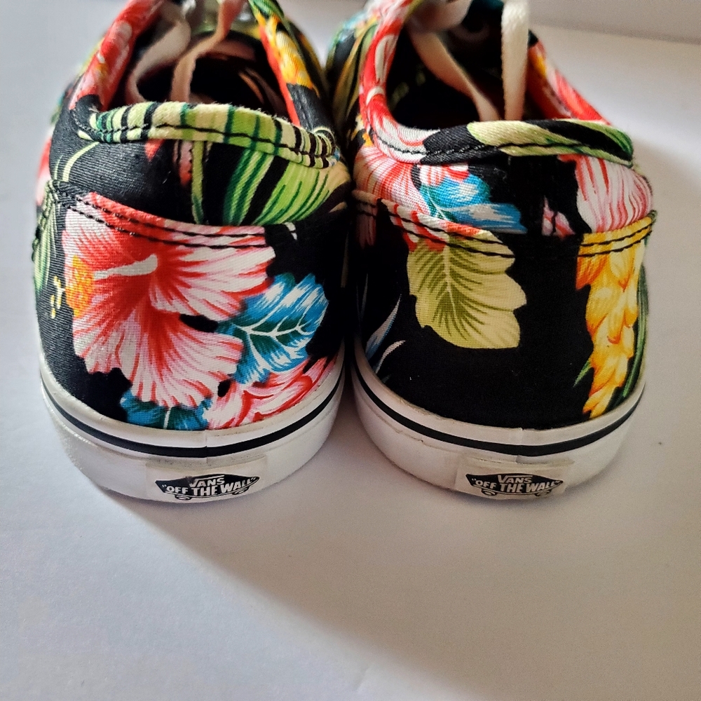 Vans Floral Canvas Sneakers Women' S Size 7 - Picture 4 of 7